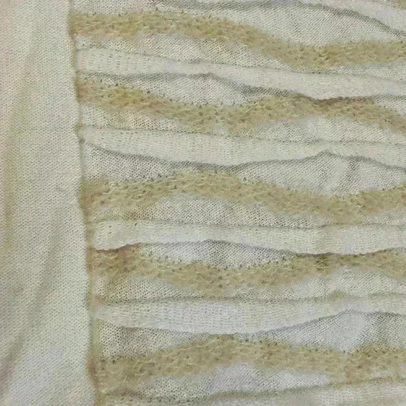 Soft Surroundings X-Large Ivory Sabal Textured Cowl Neck Sweater White Cream - Picture 3 of 8